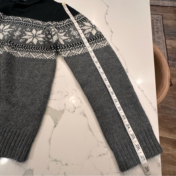 Vintage Club Room Mens Snowflake Sweater XL Shawl Collar 90s Wool Blend Nordic - Picture 7 of 9